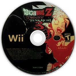 Cartridge artwork for Dragon Ball Z - Budokai Tenkaichi 3 on the Nintendo Wii.